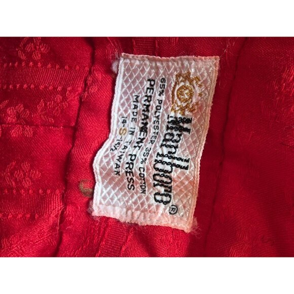 Vintage Marlboro Red Orange Floral Embossed Long Sleeve Button-Up Shirt S - Picture 5 of 8